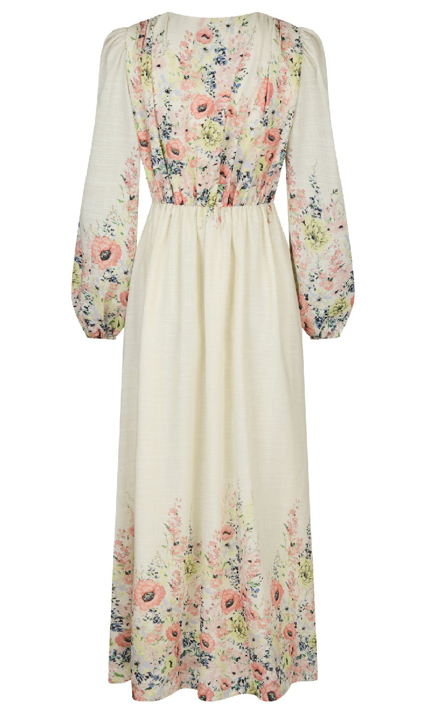 Neo Noir Kjole - Silfi Flower - Creme