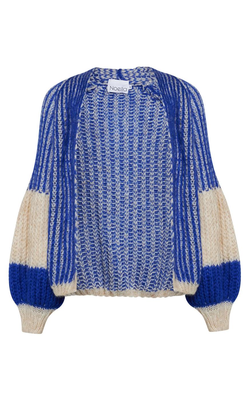 Noella Cardigan - Liana - Cream/Cobalt Blue Online