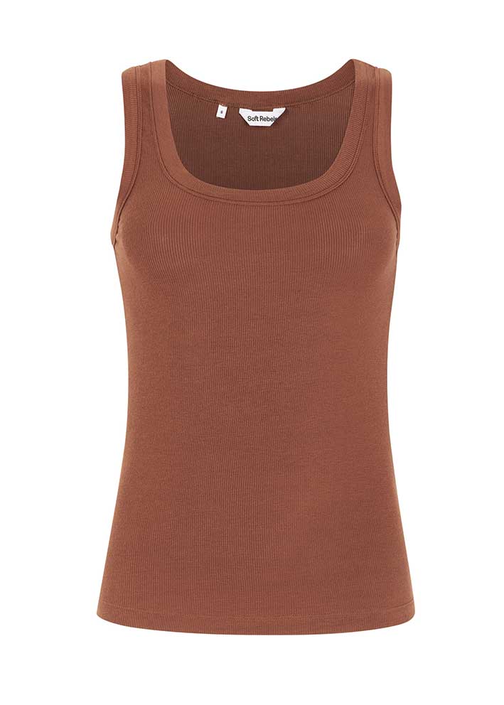 Soft Rebels Fenja Tank Top SR324-302 Brandy Brown