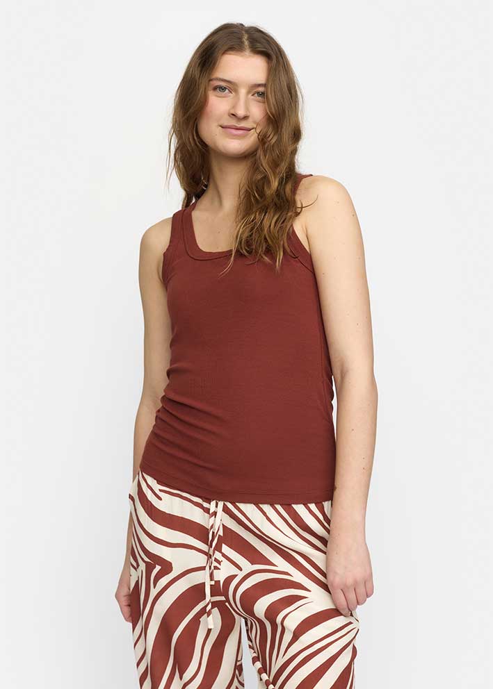 Soft Rebels Fenja Tank Top SR324-302 Brandy Brown