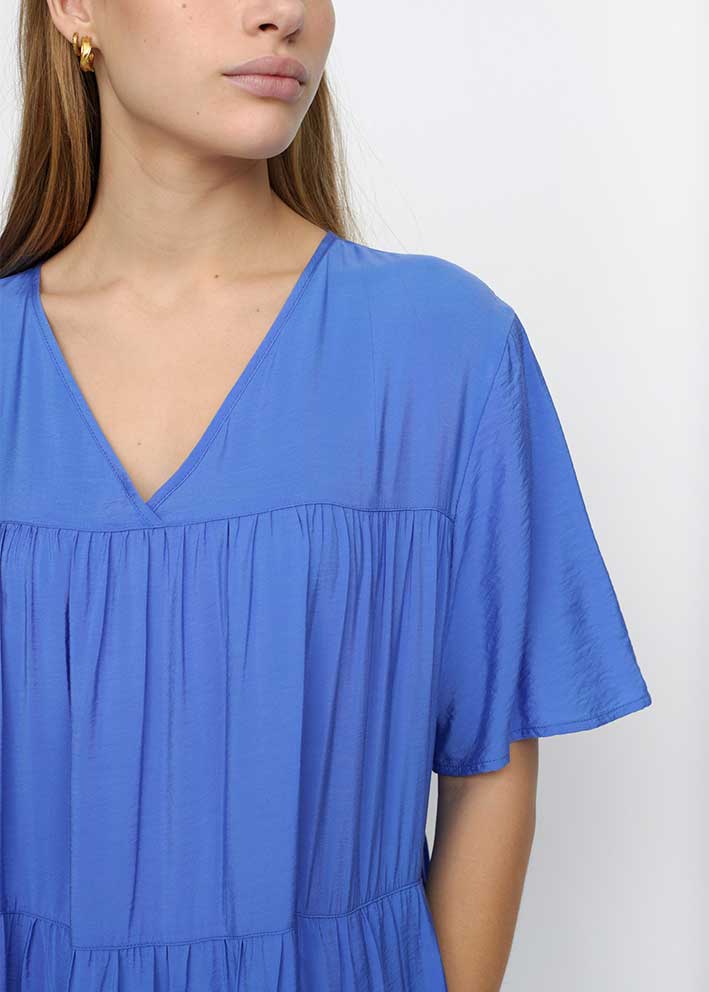 Soft Rebels Freja Midi Kjole SR324-734 Amparo Blue