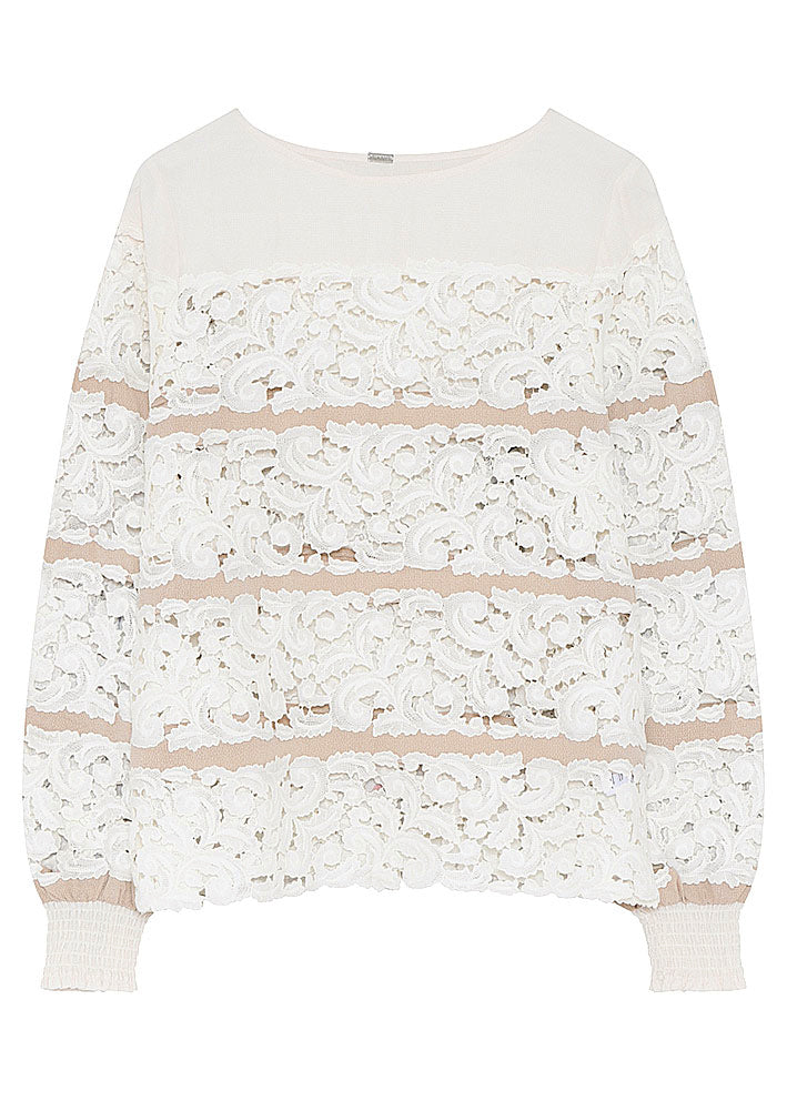 Gustav Lior Lace shirt 52613 Bluse - Super Neutral Levere