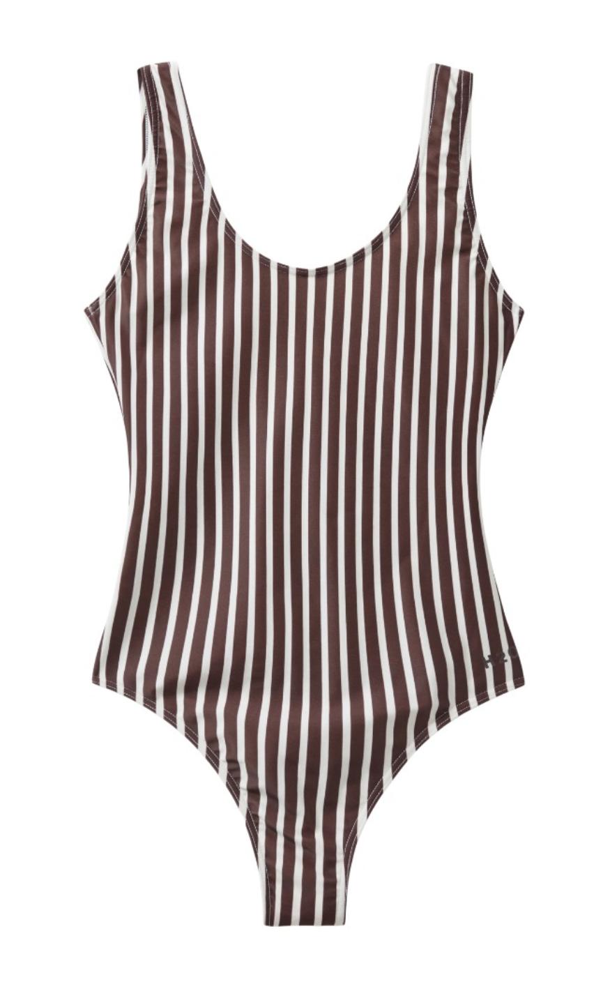 H2O Badedragt - Stripe Swim - Bark