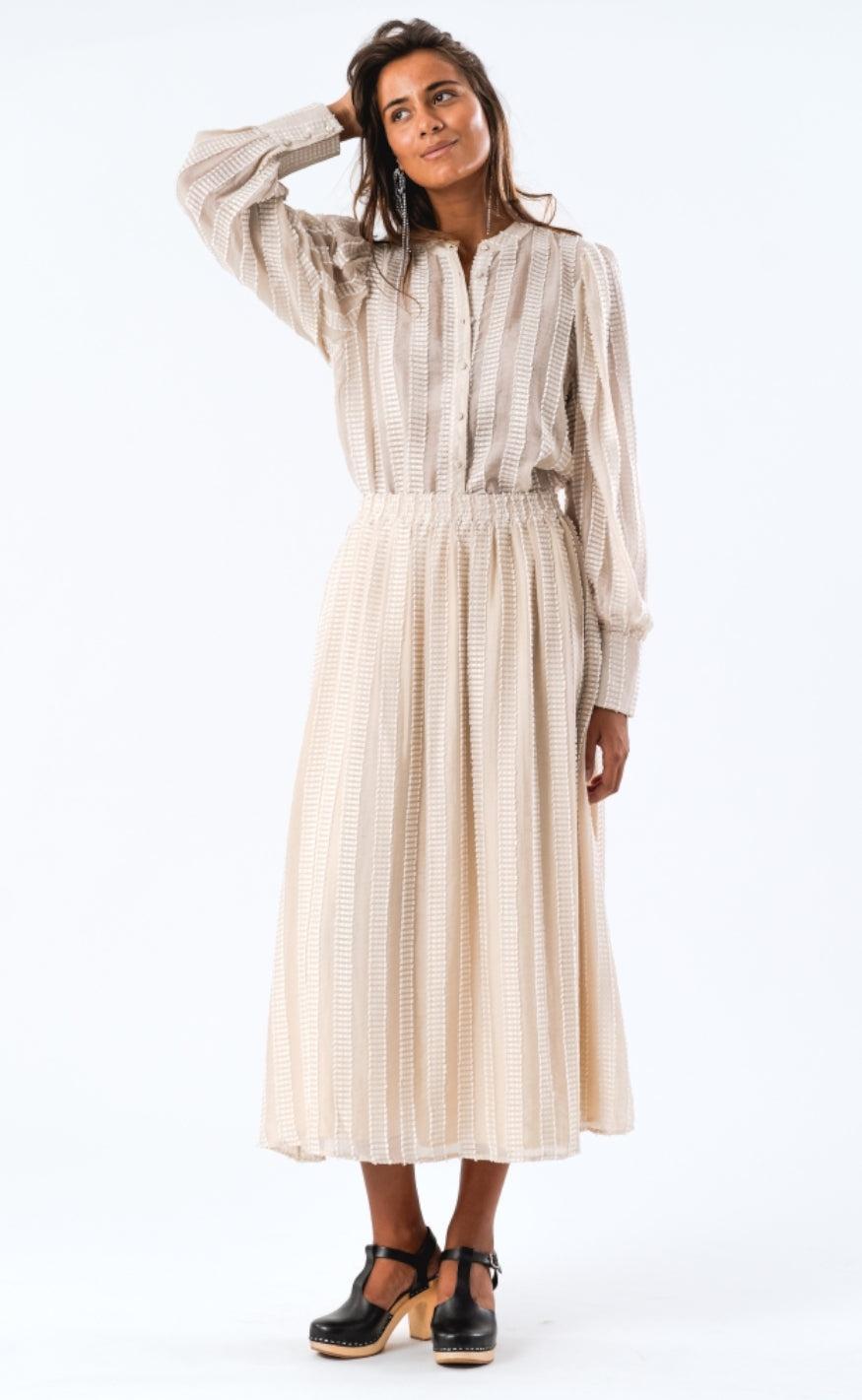 Lollys Laundry Nederdel - Akane Maxi - Creme Rabat