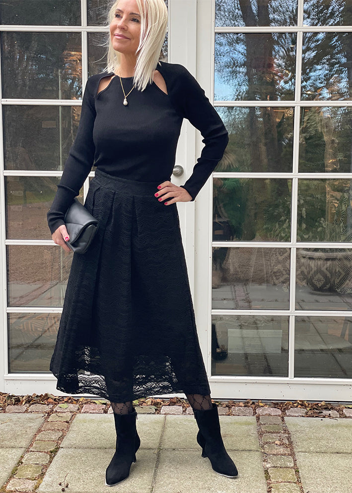 Lollys Laundry Sinaloa Skirt - Blondenederdel - Black Online nu