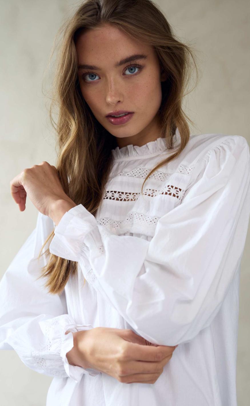 Noella Bluse - Kendira - White