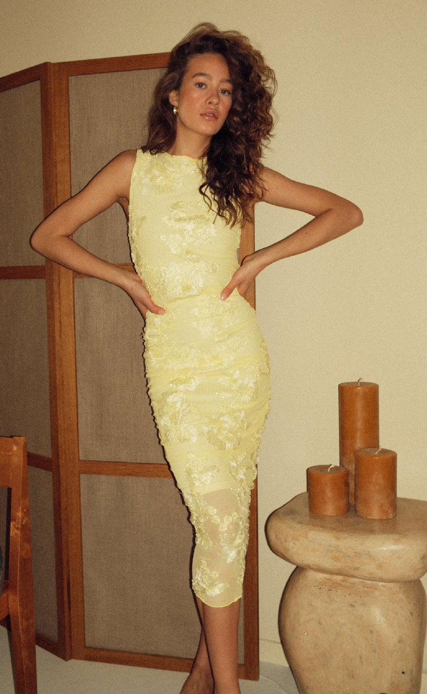 Noella Kjole - Lavina - Butter Yellow