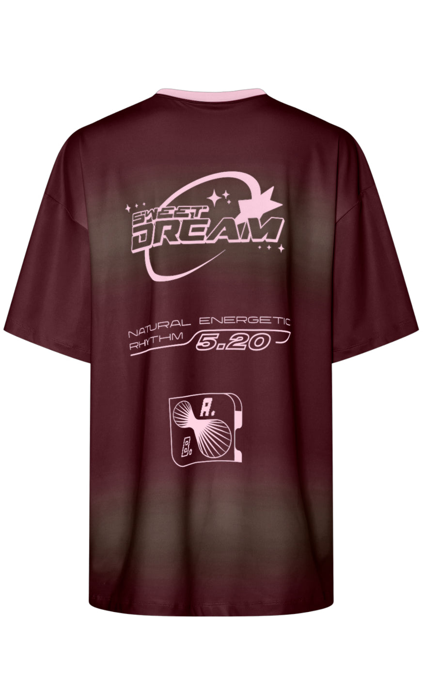 Pieces T-Shirt - Dalula - Tawny Port/Chicory Coffee Online Hot Salg