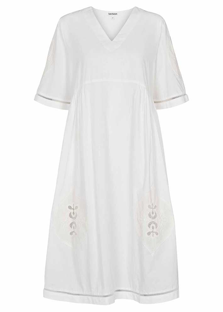 Soft Rebels Hayes Midi Dress SR325-726 Snow White