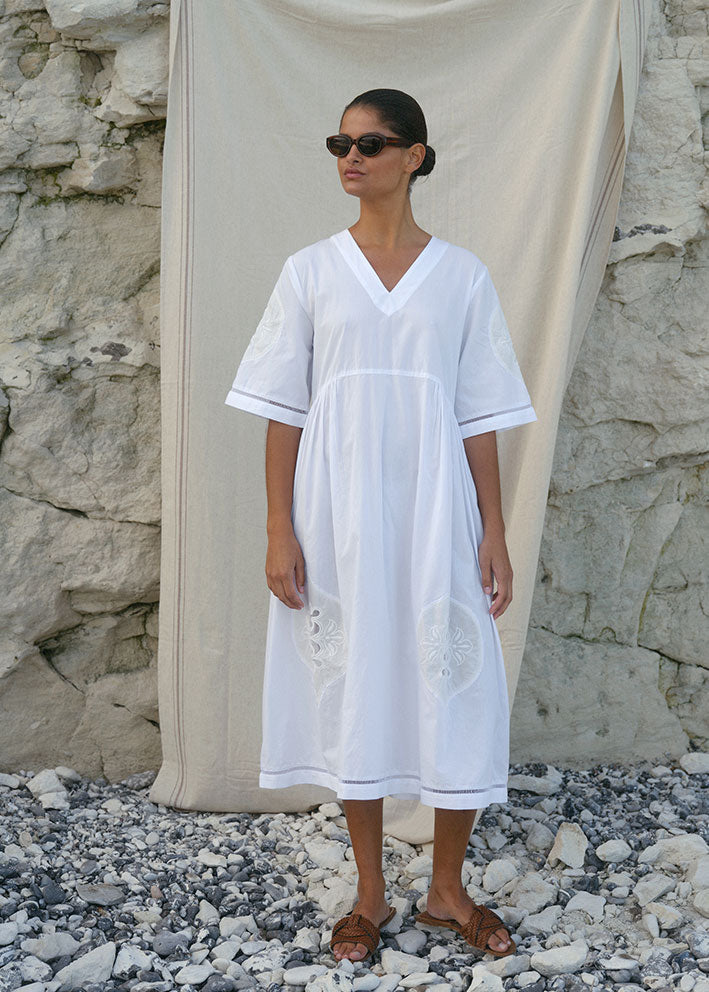 Soft Rebels Hayes Midi Dress SR325-726 Snow White