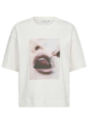 Copenhagen Muse T-shirt med print - Jet Stream Rabat
