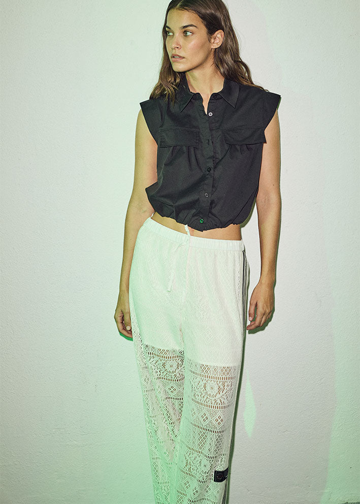 Haute L'amitié Utopia Lace Tie Pants - Off-white