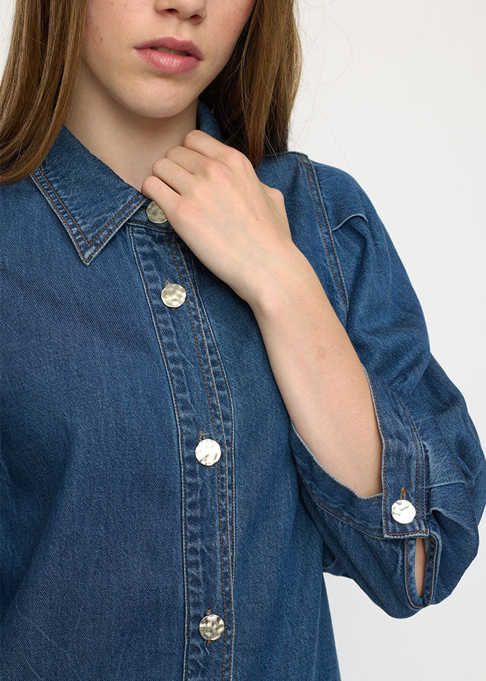 Soft Rebels Erin Skjorte SR524-801 Medium Blue Denim Wash