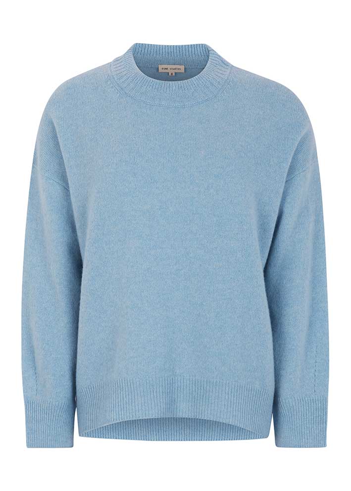 Esmé Studios Cleo O-neck Knit ES424-332 Kentucky Blue Mélange Rabat