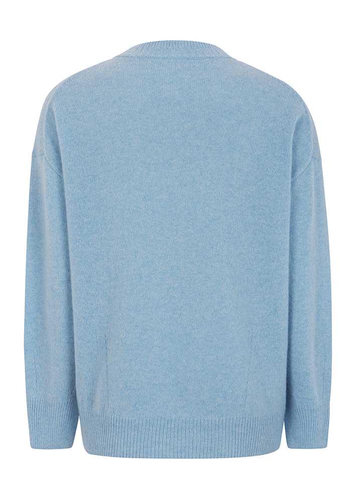 Esmé Studios Cleo O-neck Knit ES424-332 Kentucky Blue Mélange Rabat