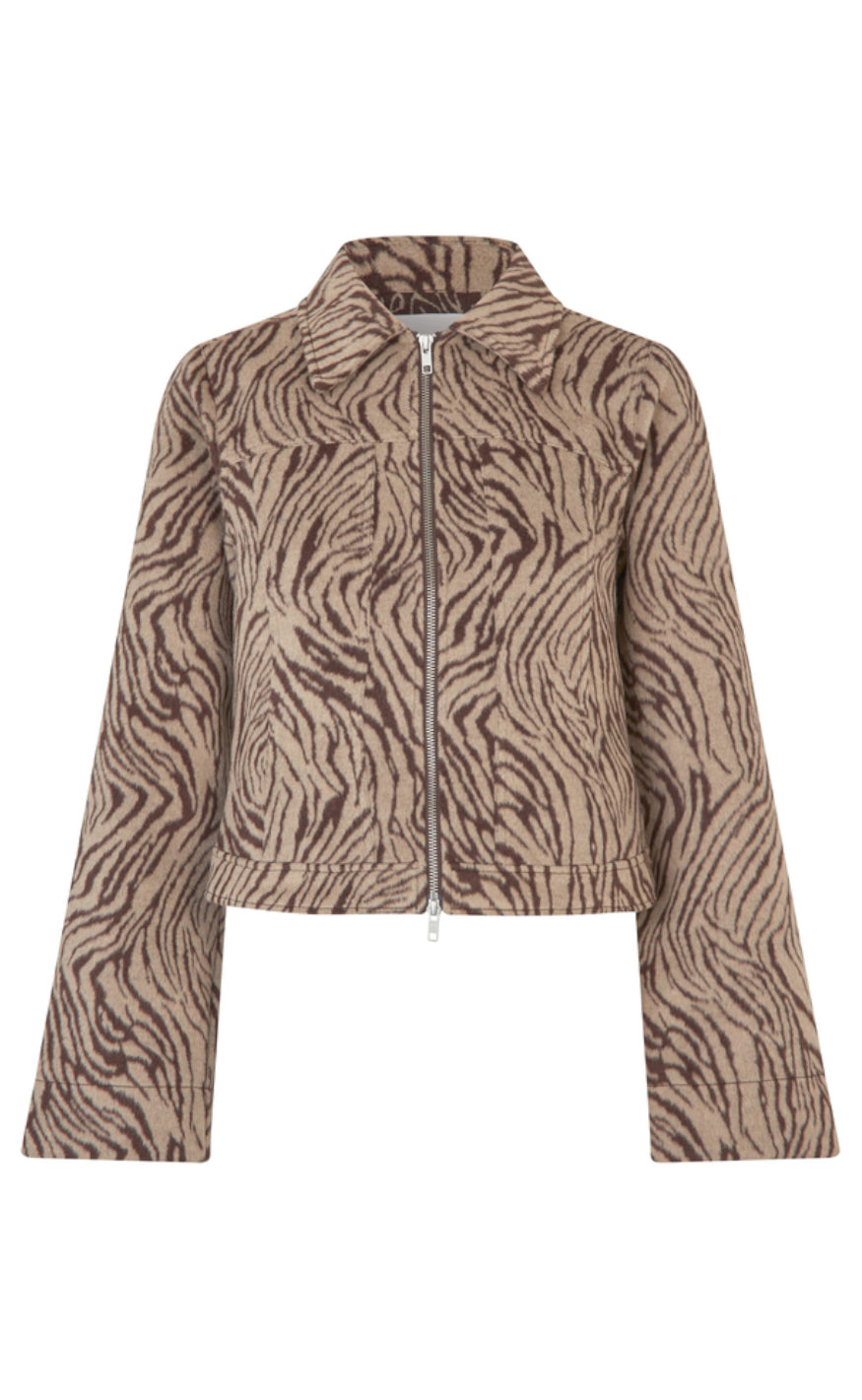 Global Funk Jakke - Deluanne-G - Brown Zebra Online Hot Salg