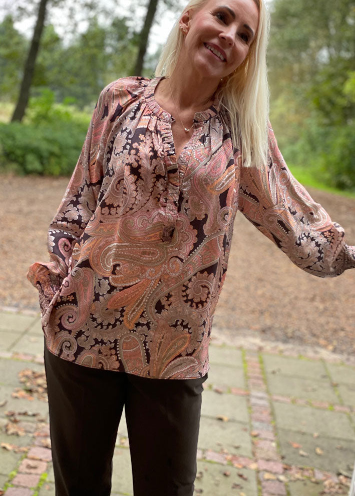 Gustav Annsofie blouse 54645 Skjorte - Mulch w. Rose Paisley