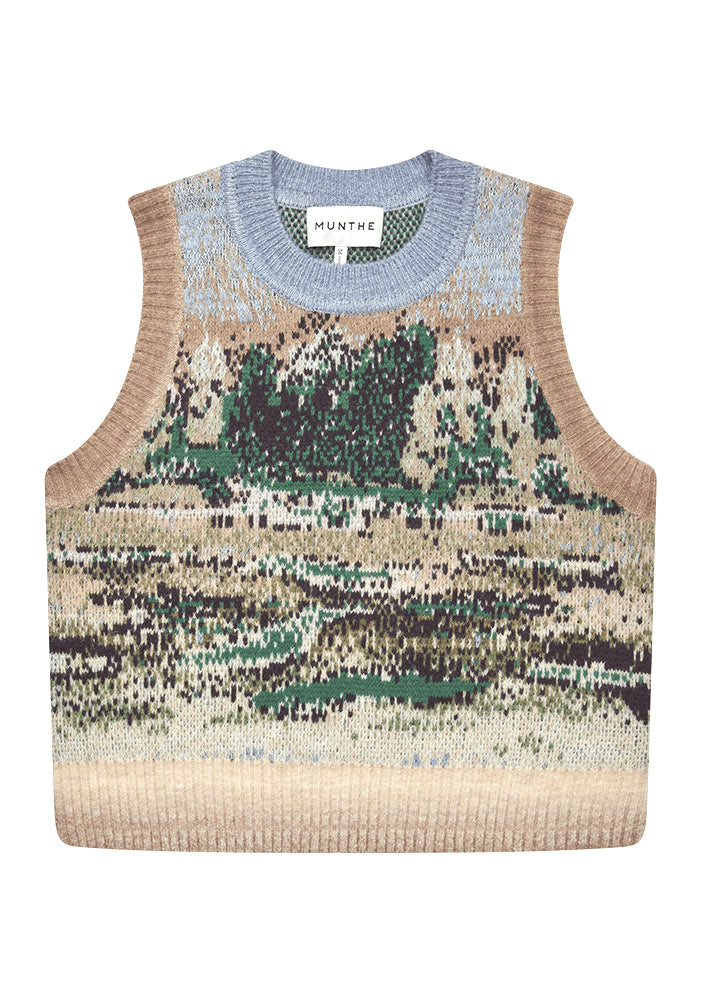 Munthe Spacy Strik Vest - Olive