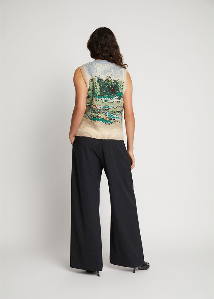 Munthe Spacy Strik Vest - Olive