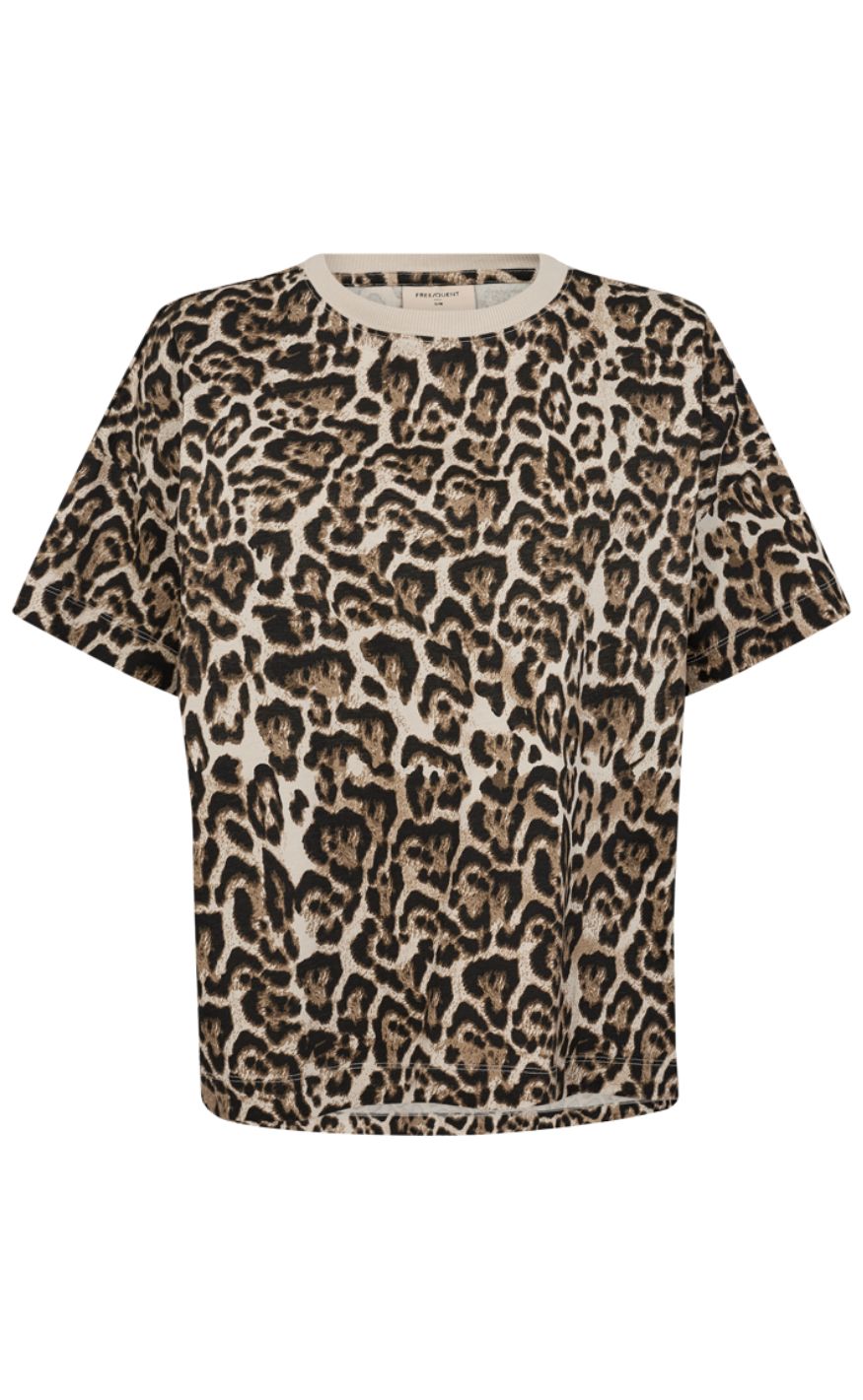 Freequent T-shirt - Carol - Rainy Day w. Silver Mink på udsalg