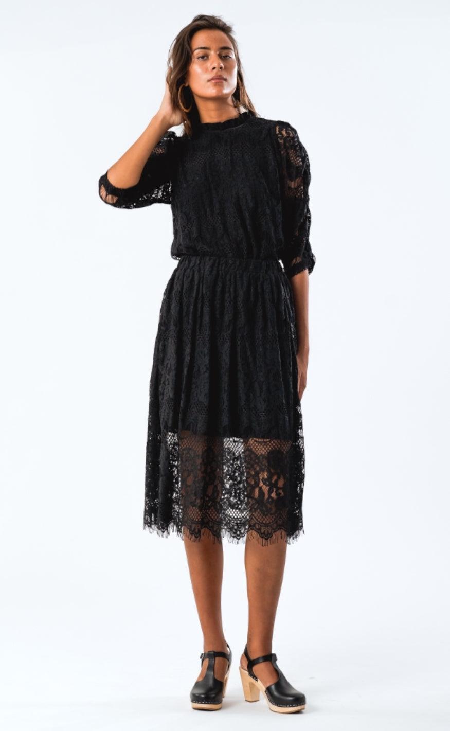 Lollys Laundry Nederdel - Ever Short - Black Mode