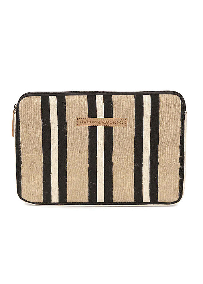 Luna Moon Svinkløv Laptop Sleeve - Jute/Black
