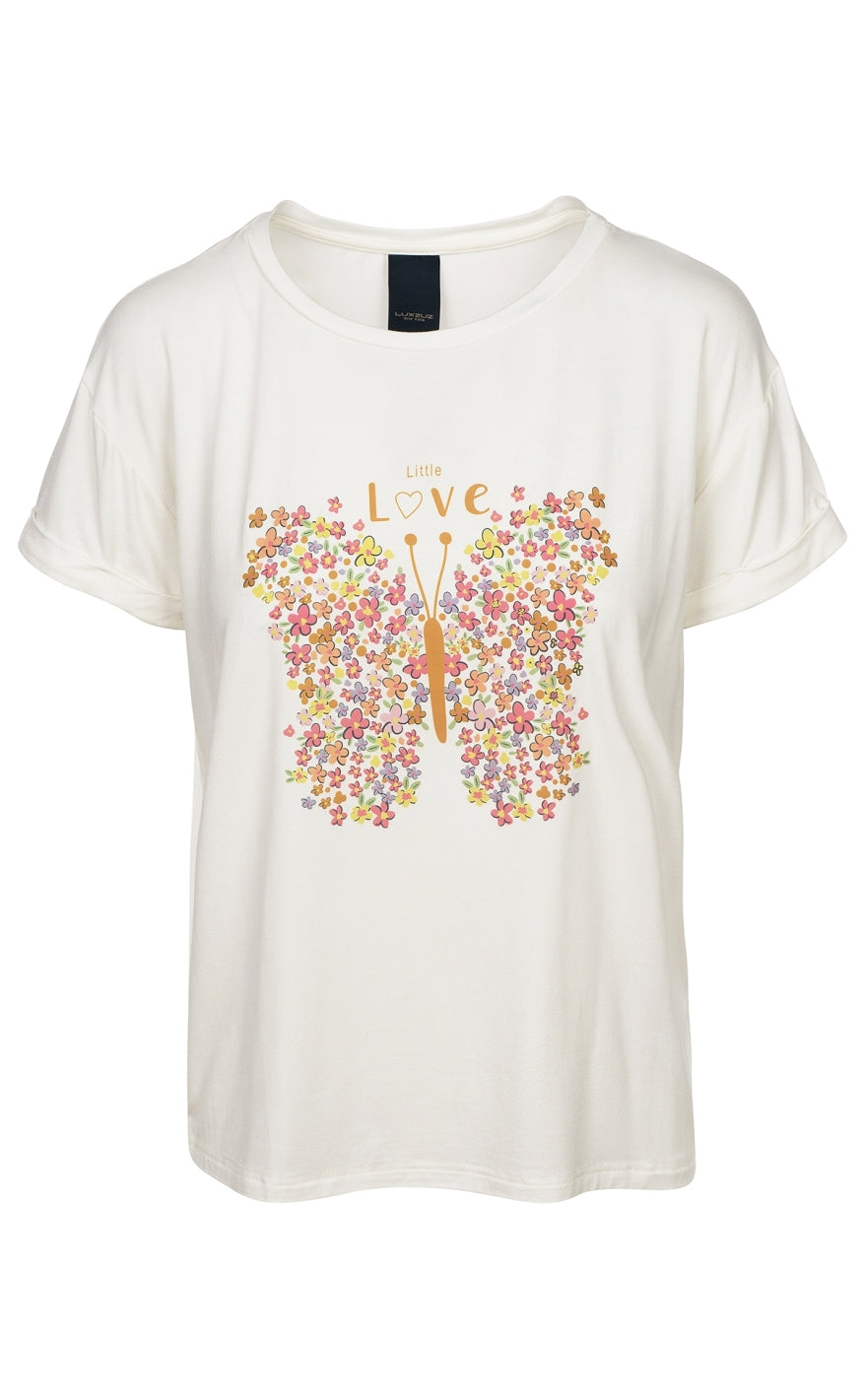 Luxzuz T-shirt - Love - Cream
