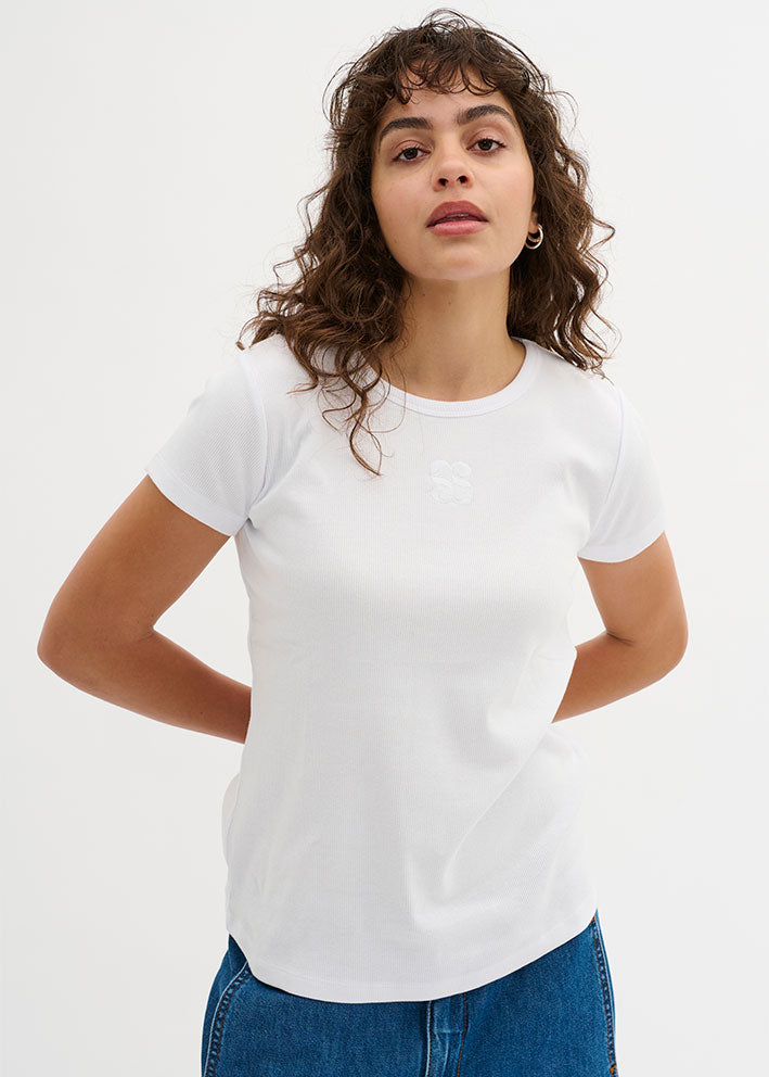 My Essential Wardrobe Mandy Logo T-shirt - Bright White