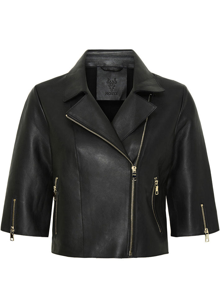 Notyz Cropped Jacket 11226 Black with light gold