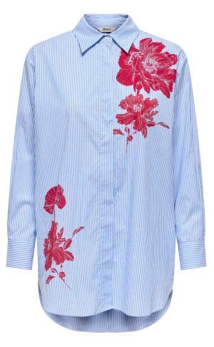 ONLY Skjorte - Laura Life - Bright White/Flower