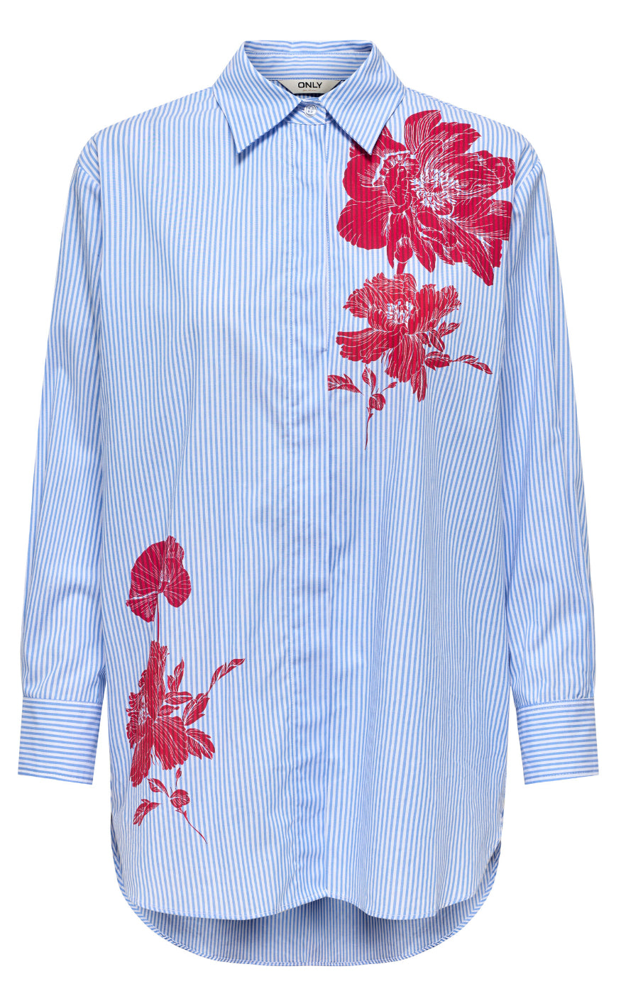 ONLY Skjorte - Laura Life - Bright White/Flower