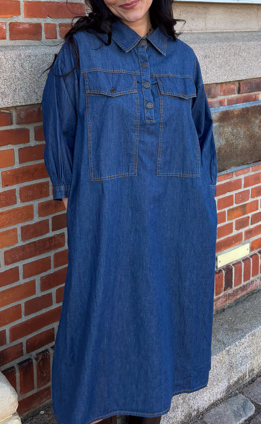 Say INA Copenhagen Kjole - Holly - Denim Blue