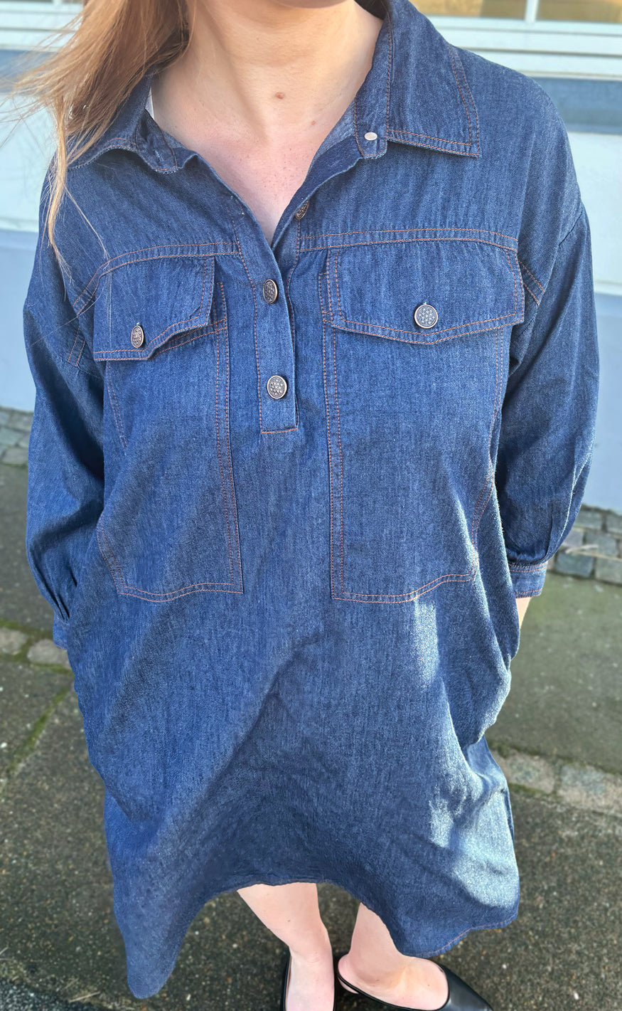 Say INA Copenhagen Kjole - Holly - Denim Blue