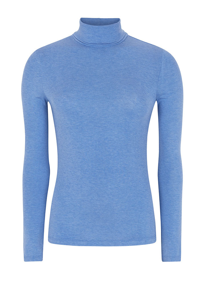 Soft Rebels Roman Roll Neck SR424-301 Azurine Melange