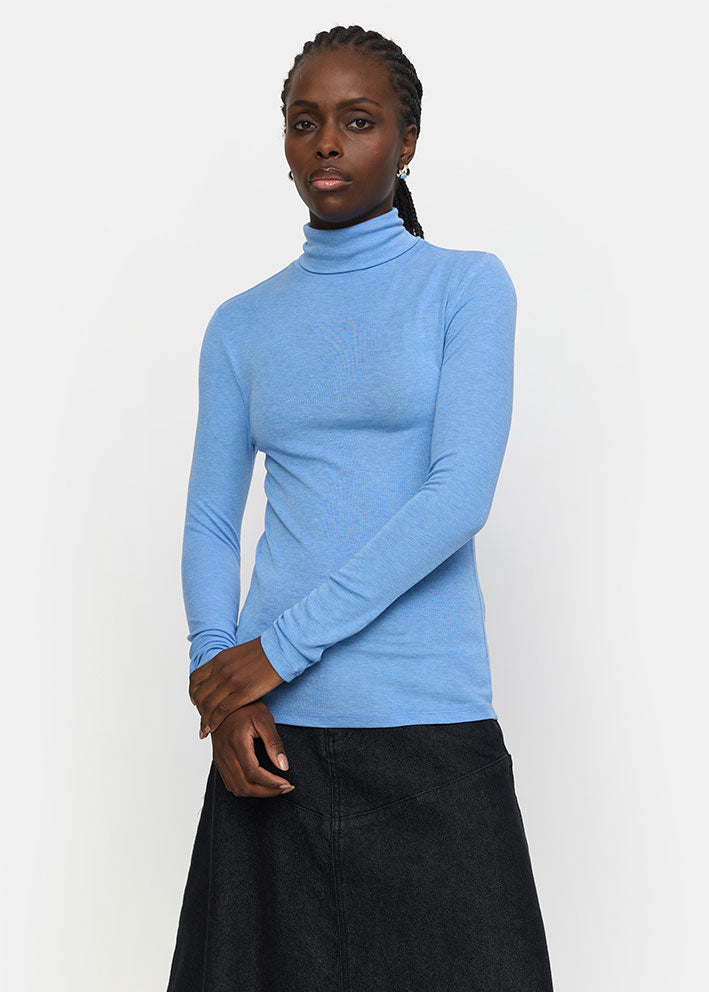 Soft Rebels Roman Roll Neck SR424-301 Azurine Melange