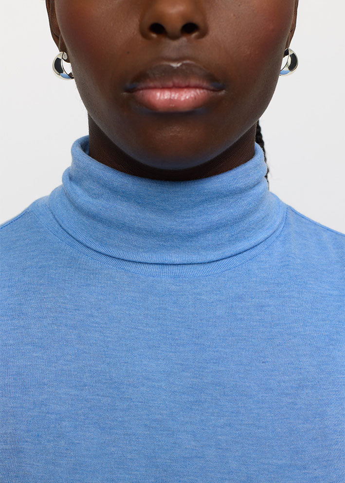 Soft Rebels Roman Roll Neck SR424-301 Azurine Melange