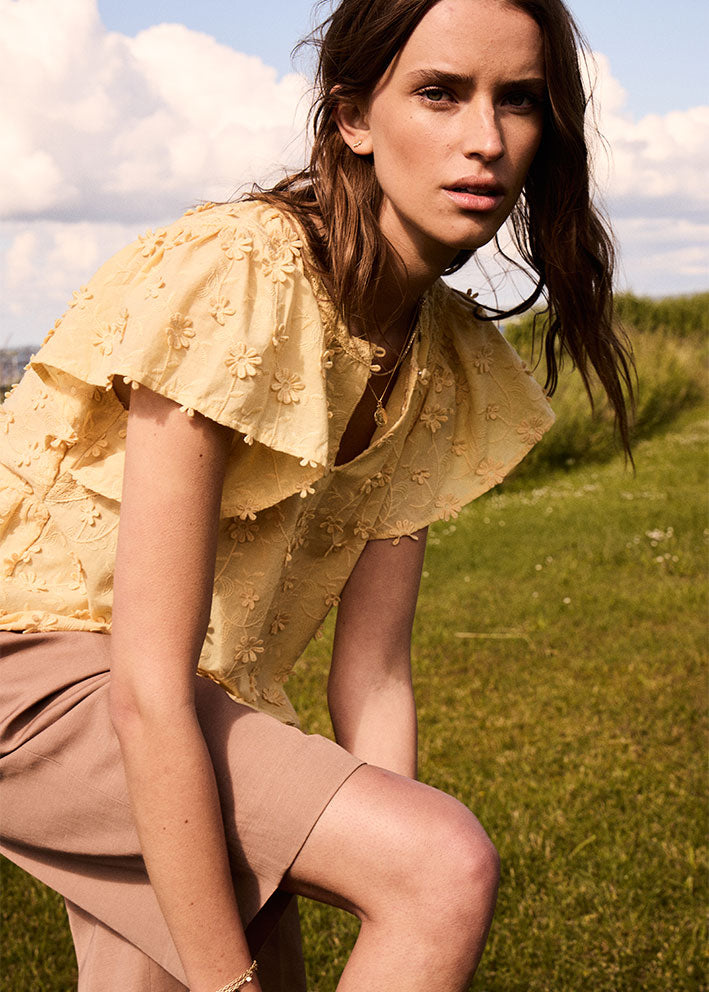 Atelier Rêve Liane Bluse - Golden Haze Online Hot Salg