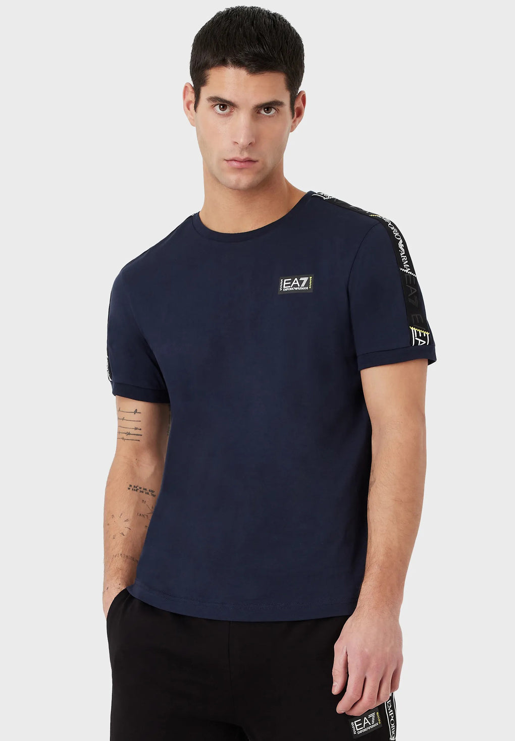 EA7 Logo Series Cotton T-shirt with Logo Rabat