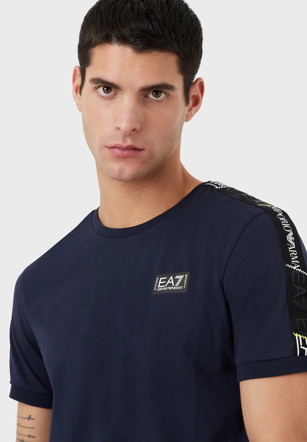 EA7 Logo Series Cotton T-shirt with Logo Rabat