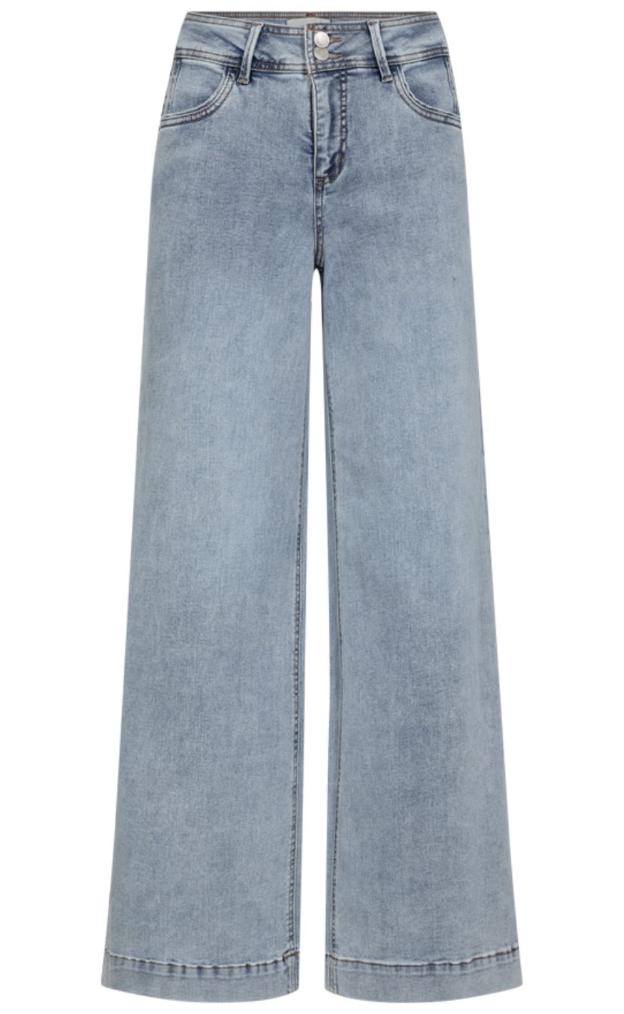 Freequent Bukser - Lopez - Light Blue Denim Hot på udsalg