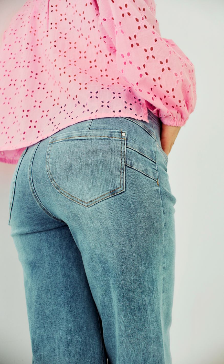 Freequent Bukser - Lopez - Light Blue Denim Hot på udsalg