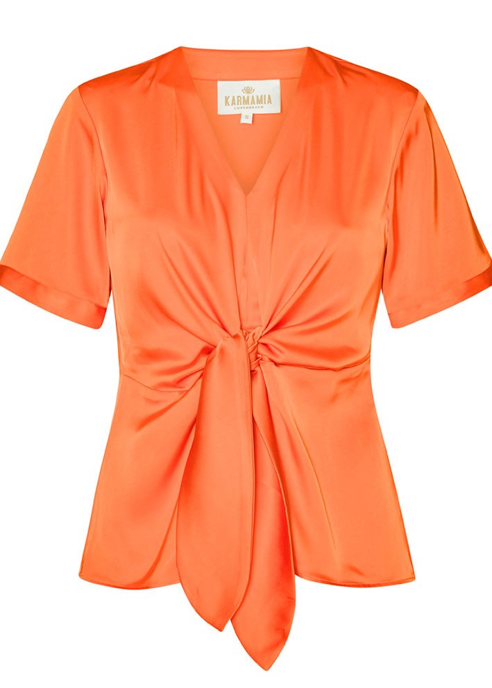 Karmamia Blair Short Bluse - Semi Rich Orange