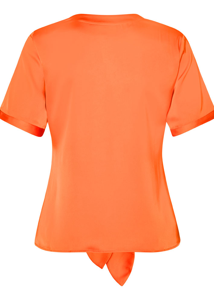Karmamia Blair Short Bluse - Semi Rich Orange