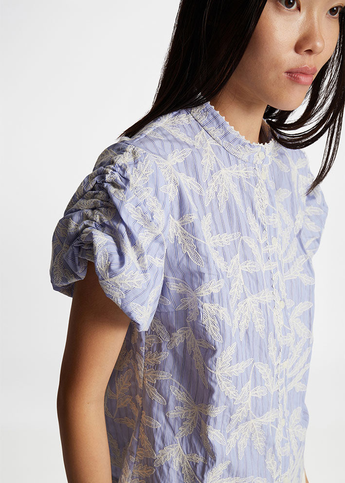 Munthe Fredia Bluse - Light Blue Rabat