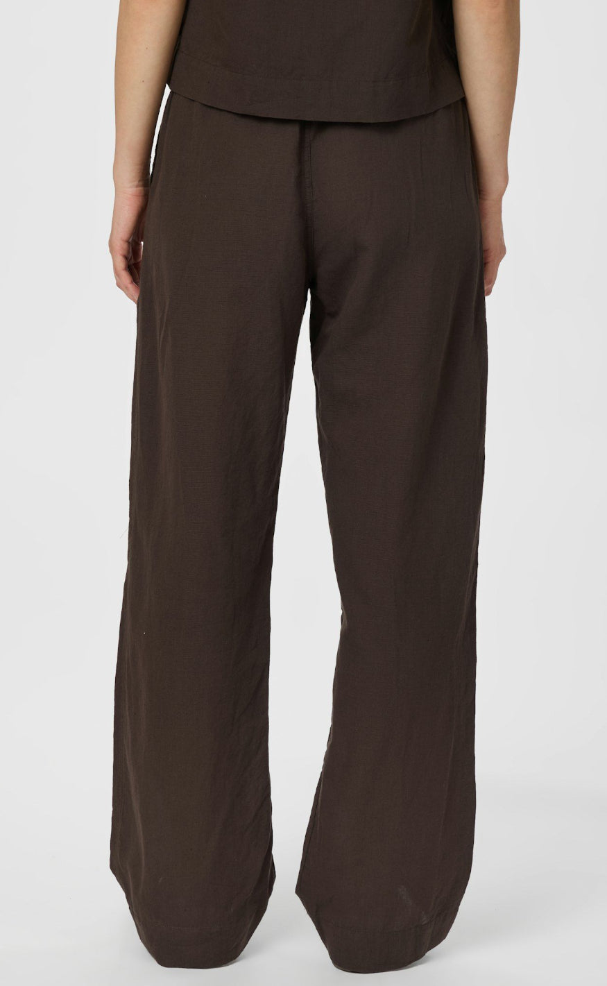 Neo Noir Bukser - Sonar Linen - Dark Brown på udsalg