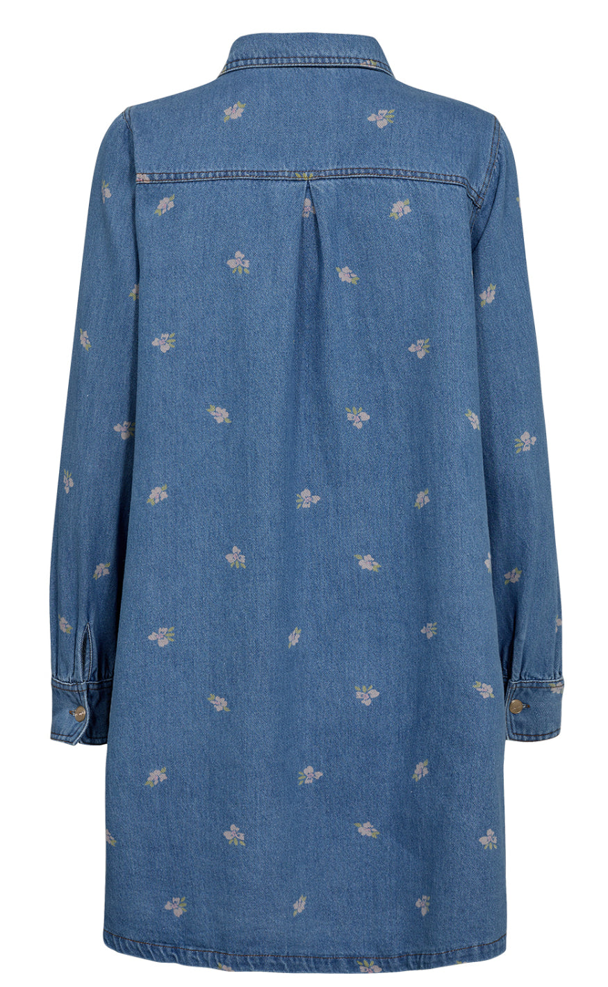 Nümph Kjole - Biza - Medium Blue Denim på udsalg
