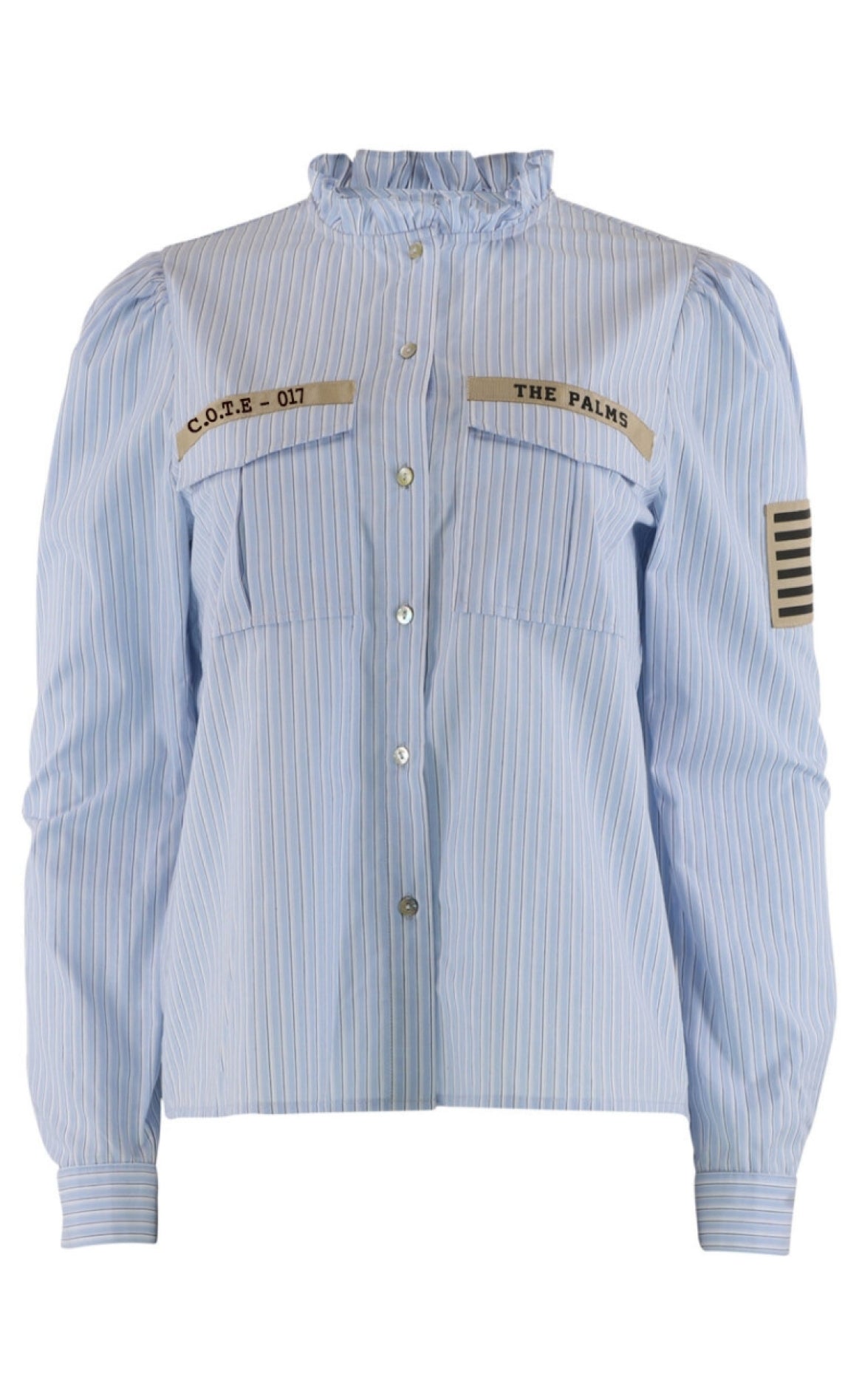 Continue Skjorte - Mili Stripe Patch - Blue Stripe