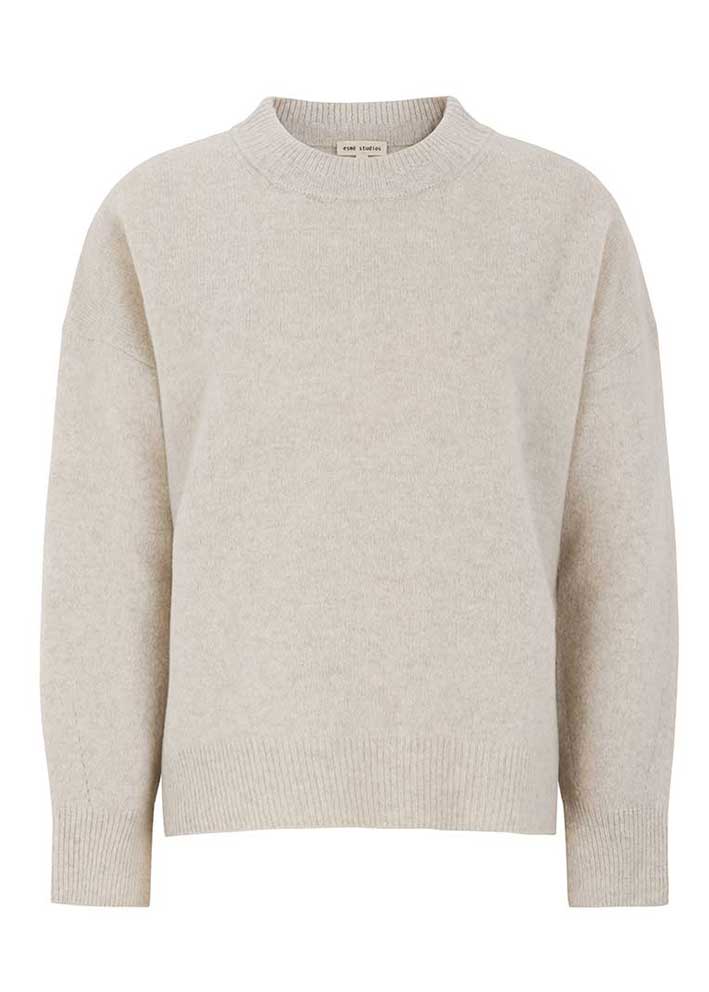 Esmé Studios Cleo O-neck Knit ES424-332 Nacreous Clouds Mélange Rabat