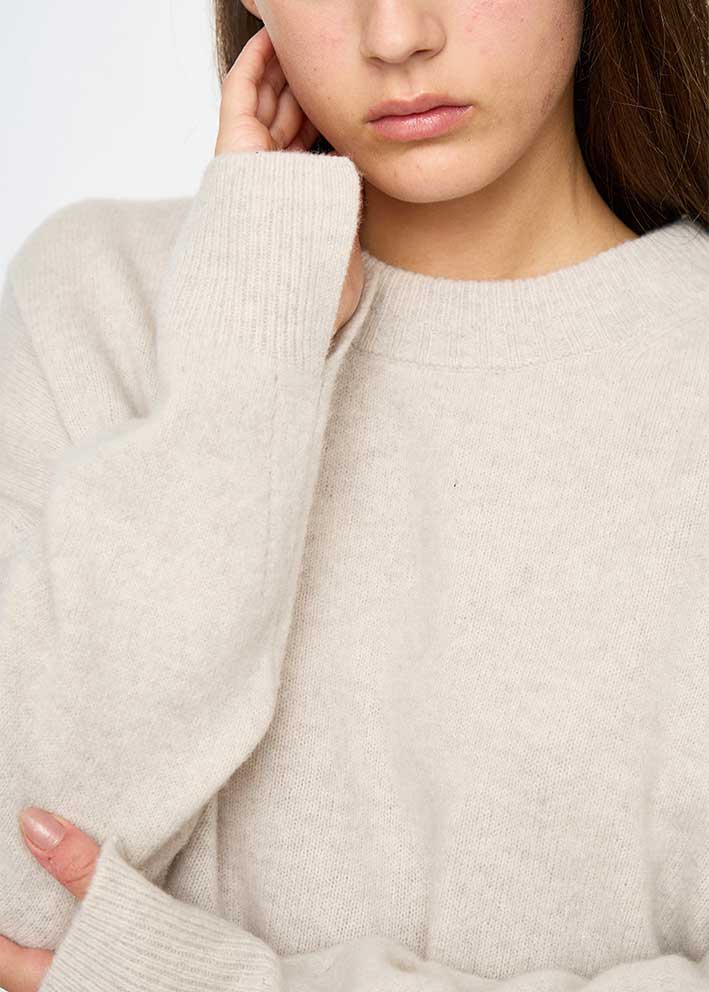 Esmé Studios Cleo O-neck Knit ES424-332 Nacreous Clouds Mélange Rabat