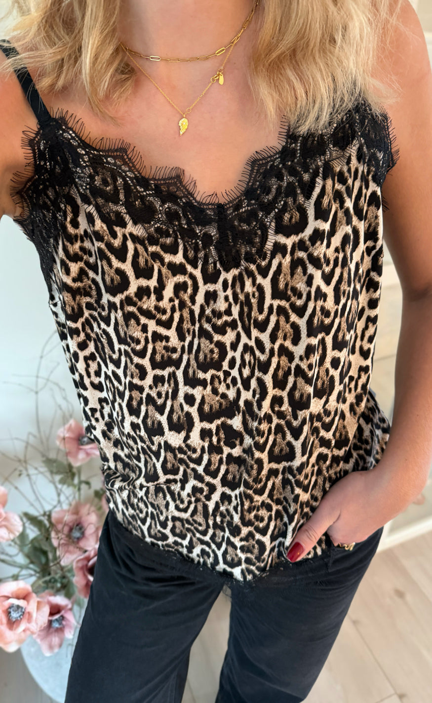 Freequent Top - Bicco - Rainy Day w. Silver Mink Levere